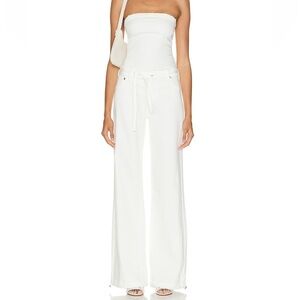 Chic Strapless White Jumpsuit